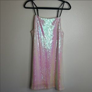 Opalescent sequin dress